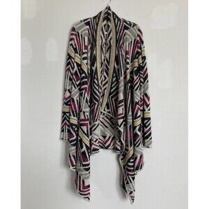 Lucky Brand Cardigan Knit Sweater XL Aztec Southwest Boho